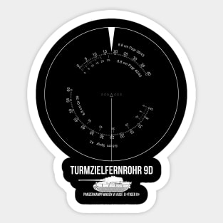 Turmzielfernrohr 9d sight of the German Tiger II tank. on dark Sticker